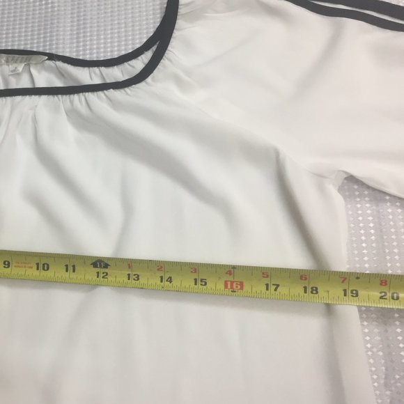 Spense Black White Blouse sz M - Picture 11 of 13